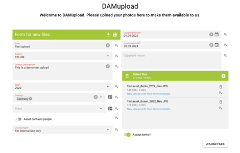 Simplify your DAM - DAMupload